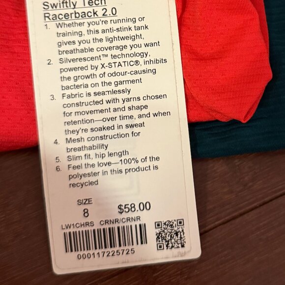 lot of 5 swiftly tech racerbacks - Picture 5 of 5